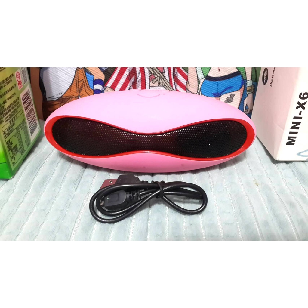 Pink Portable Mini Speaker Loud blue tooth speaker USB TF FM