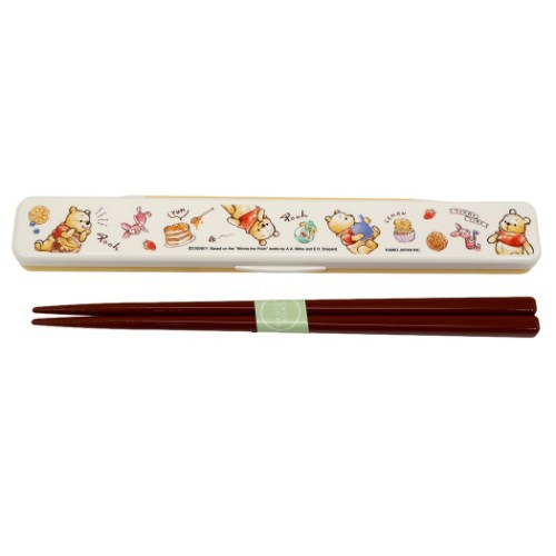 ✨現貨✨日本製 Disney 迪士尼 小熊維尼 POOH 筷子 餐具 環保餐具組 附收納盒
