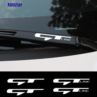 《現貨》4 件裝 GT 汽車擋風玻璃雨刷貼紙適用於起亞 Ceed Rio Picanto Stonic