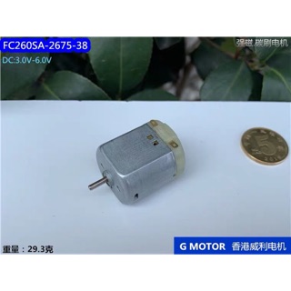 (全新庫存)香港威利 FK260扁形 電機 車模 船模 3V-6V 強磁 碳刷 馬達 diy製作 實驗
