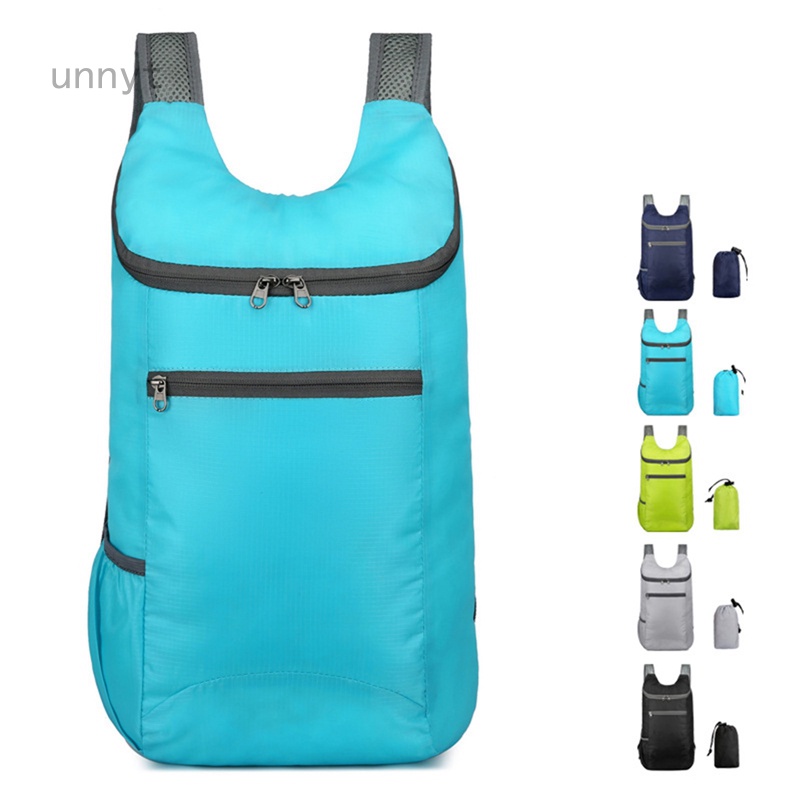 Unnyt 新款戶外摺疊包 輕便防水旅行包 健身運動背包 大容量禮品後背包