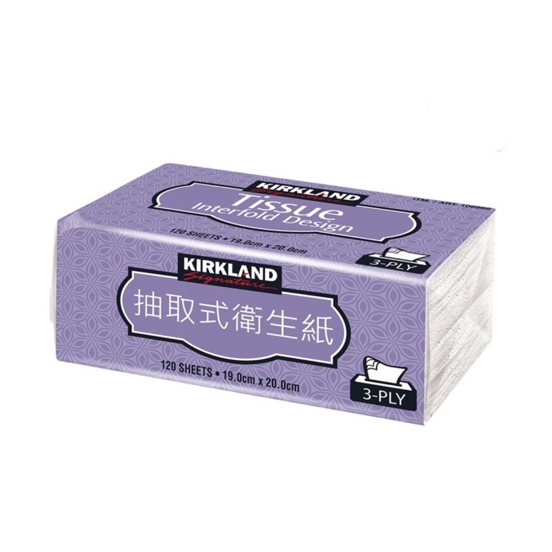 《好事多代購便》Kirkland Signature科克蘭 三層抽取衛生紙 120張 X 1入