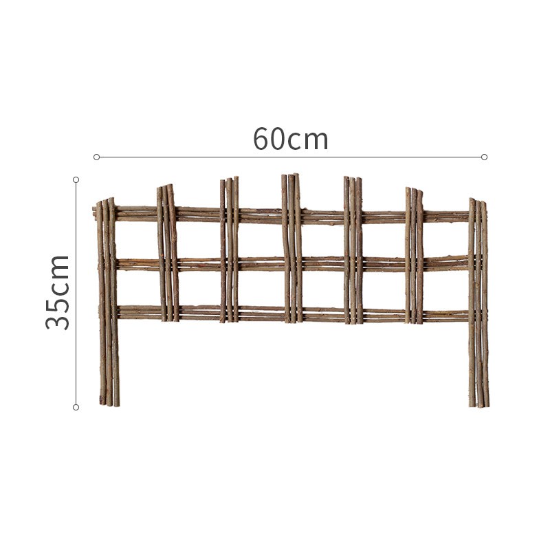 仿真裝飾 擺件 免運 掬涵柳編籬笆柵欄花園草坪護欄柵圍欄裝飾庭院圍牆室戶外菜園花壇 蝦皮購物