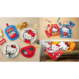 全聯x Hello Kitty (現貨）餐具餐墊三件組/圍裙手套三件組/暖手抱枕組/造型盤碟兩件組/料理秤/玩偶毛毯組