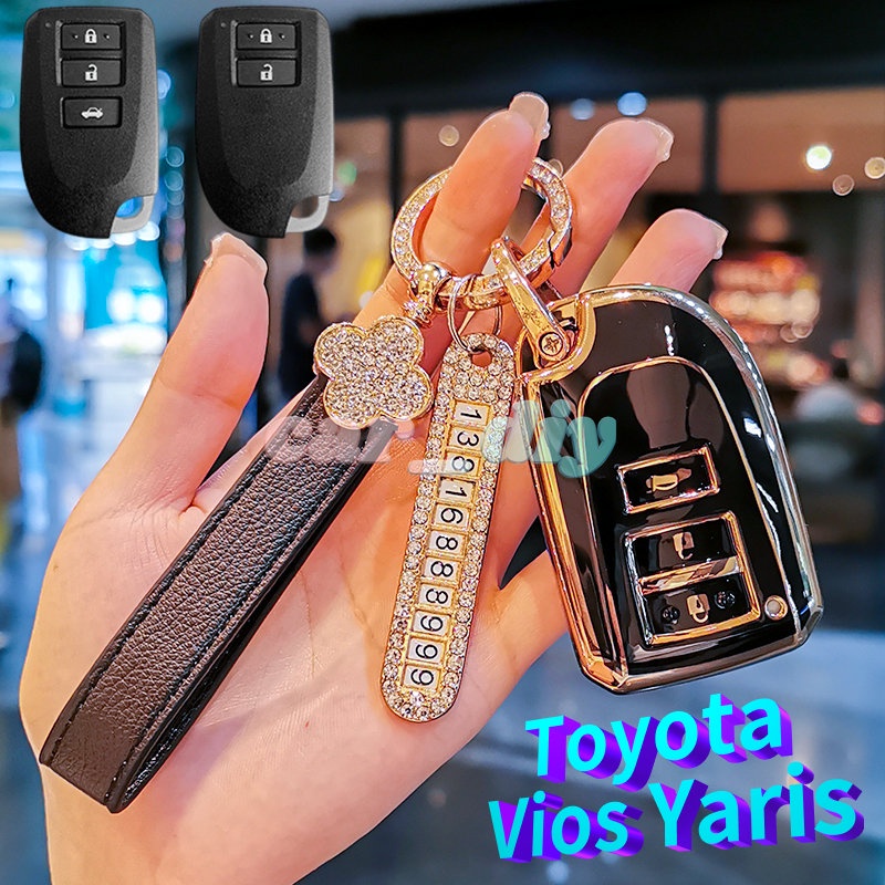 丰田威驰 豐田 Vios 2014-2022 &amp; Yaris 2019-2022 Chrome TPU 汽車鑰匙套