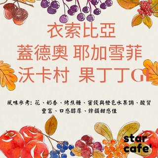†星星咖啡† 衣索比亞 蓋德奧 耶加雪菲 潔蒂普鎮 沃卡村 班可果丁丁處理廠 水洗 Lot 09 G1