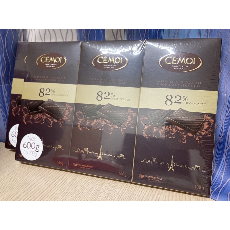 Costco 好市多 新包裝 Cemoi 82% 黑巧克力 100公克 X 6入 單片 拆售