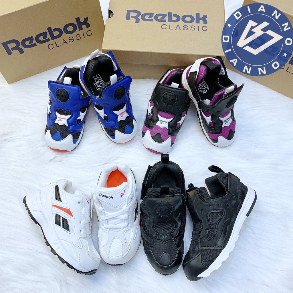 帝安諾-實體店面-REEBOK VERSA PUMP FURY 25週年 台灣公司貨  童鞋 藍色 紫色 黑色 白色