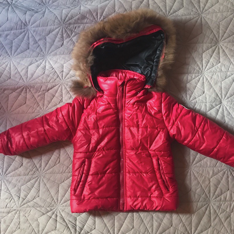 ［二手］韓國專櫃購回 法國Moncler兒童禦寒保暖雪衣 外套 羽絨夾克 連帽可拆式 2-3歲