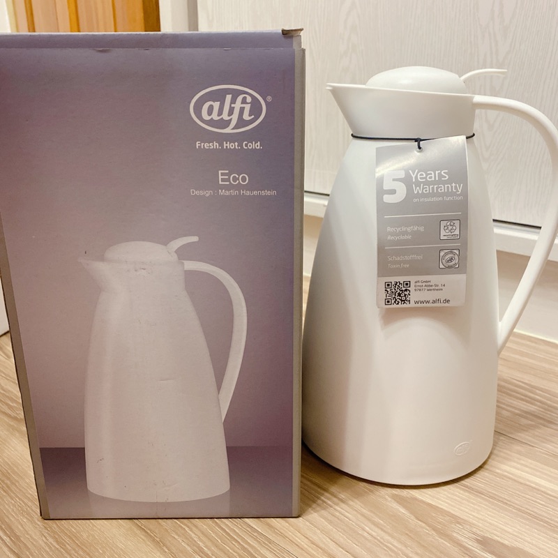 膳魔師代理 alfi愛麗飛 ECO 真空保溫壺1.0L ECO-100-RD玻璃內膽 ECO-100