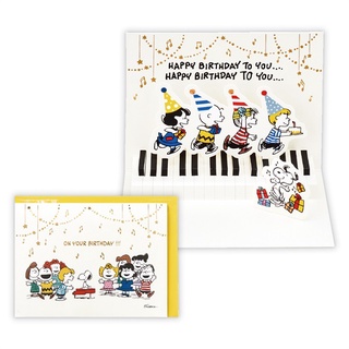【莫莫日貨】hallmark 日本進口 正版 Snoopy 史努比 立體燙金 生日卡片 卡片 生日卡 90066