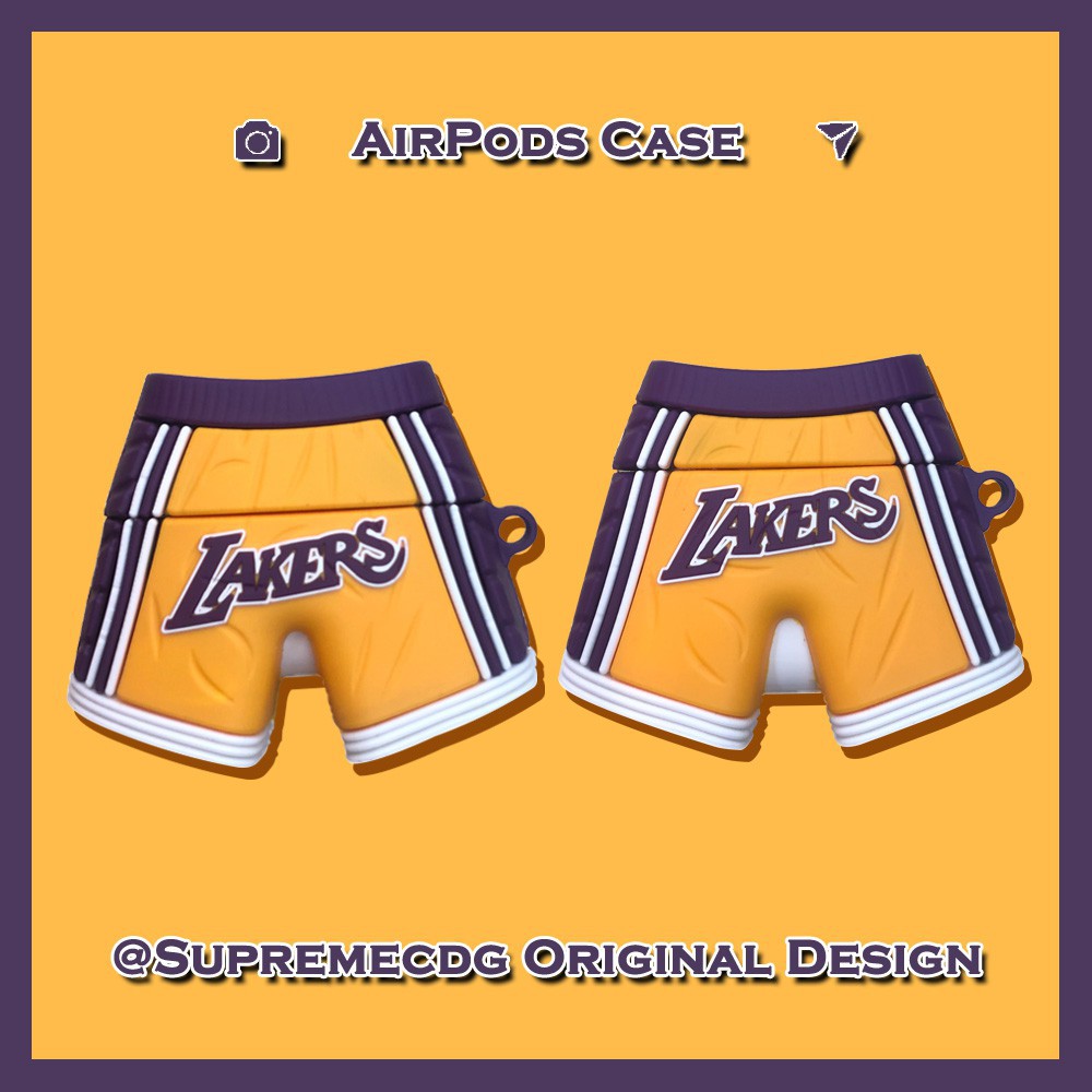【極速發現貨】Airpods Pro 保護套 Lakers 湖人球褲 Airpods 1 2 保護殼 蘋果耳機矽膠防摔盒