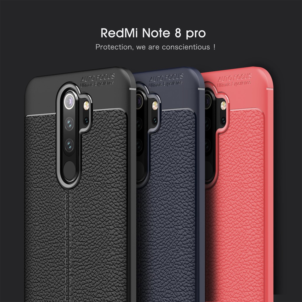 REDMI XIAOMI 小米紅米 Note 8 / Note 8 Pro 時尚皮革 TPU 軟矽膠全蓋防震手機殼