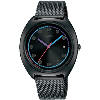 ALBA 雅柏 VJ32-X304SD(AG8K53X1) 時尚潮流米蘭女腕錶/黑 36mm