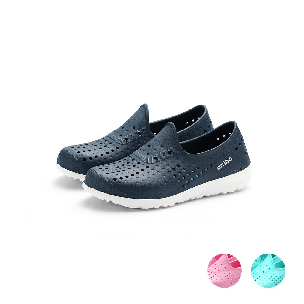 ARRIBA艾樂跑童鞋-雙防水洞洞鞋-深藍/桃紅/水藍白(TD6288)