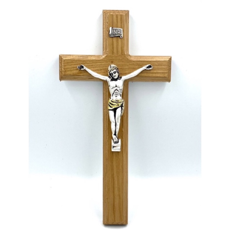 柳木十字架耶穌苦像壁掛飾