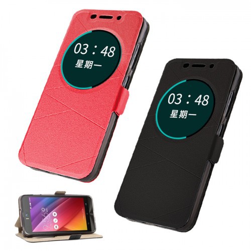 智慧購物王》現貨-ASUS Zenfone Selfie ZD551KL 5.5吋 金沙幾何線紋側立休眠磁扣皮套