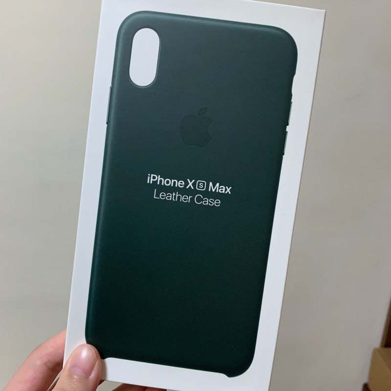二手近全新 iphone  xs max原廠蘋果皮革手機殼 皮套 官方 綠色 森林綠 缺貨色 皮質