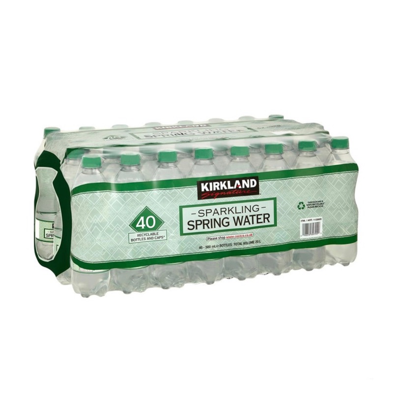 【蝦皮茉兒】宅配免運 🚚 Kirkland Signature 科克蘭氣泡水500毫升40瓶 英國製 COSTCO