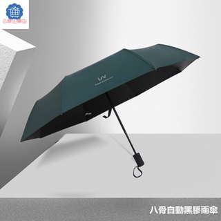 【小餅乾購物】新北24h出貨 8骨自動黑膠雨傘 折疊傘 遮陽傘 自動傘 晴雨兩用 量大可免費加印logo 防曬遮雨兩用傘