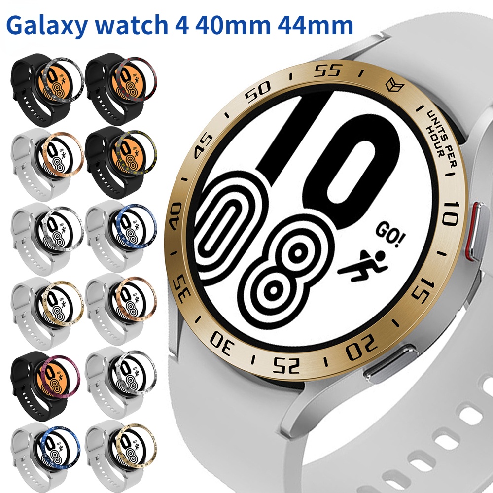 適用於三星 Galaxy watch 4 40mm 44mm手錶表圈 不銹鋼邊框 保護蓋 金屬錶框 刻度錶環 屏幕保護圈
