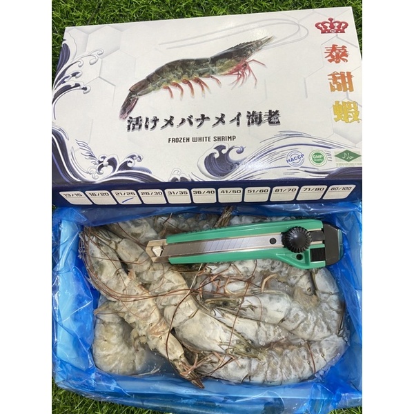 【勝藍】鮮甜馬來西亞白蝦500g淨重/泰甜蝦規格26/30*大白蝦/約13隻/非泰國蝦/
