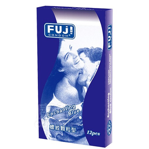 FUJI芙莉詩 藍色情挑 螺紋顆粒保險套一盒12枚【Condoms保險套】