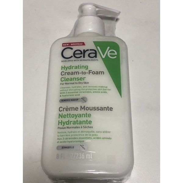 CeraVe適樂膚 溫和洗卸泡沫潔膚乳 洗面乳236ml