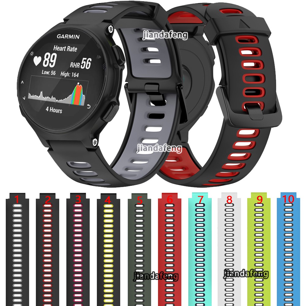 適用於 Garmin Forerunner 220/230/235/620/630 / 735XT 的運動型運動矽膠錶帶