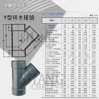 🚀蝦店隔日到貨🔥南亞 PVC PY 排Y 1-1/2"~2-1/2" Y型(排斜T)排水接頭 水管 三通管材 塑膠管料