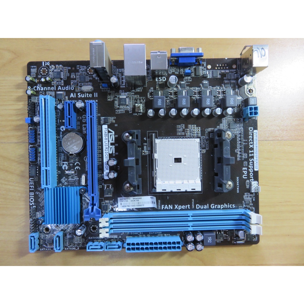 A.FM1主機板-華碩F1A55-M LX PLUS R2.0 DDR3雙通道 A8/A6/A4 PCI-E直購價360