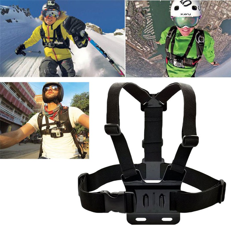 【現貨】 GoPro胸帶 胸前綁帶 彈力可調節 滑雪 極限運動 衝浪 騎行 GoPro攝像機 Hero6 Hero5