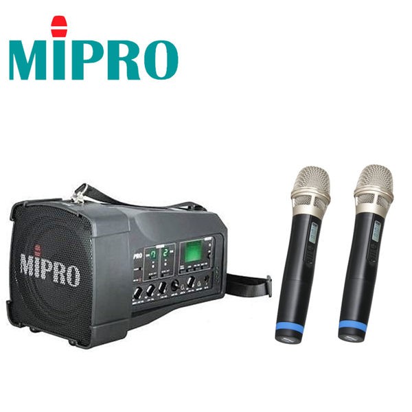 (免運)MIPRO 嘉強 MA-100D 超迷你肩掛式雙頻無線喊話器/麥克風三選一 手握 領夾式 頭戴式