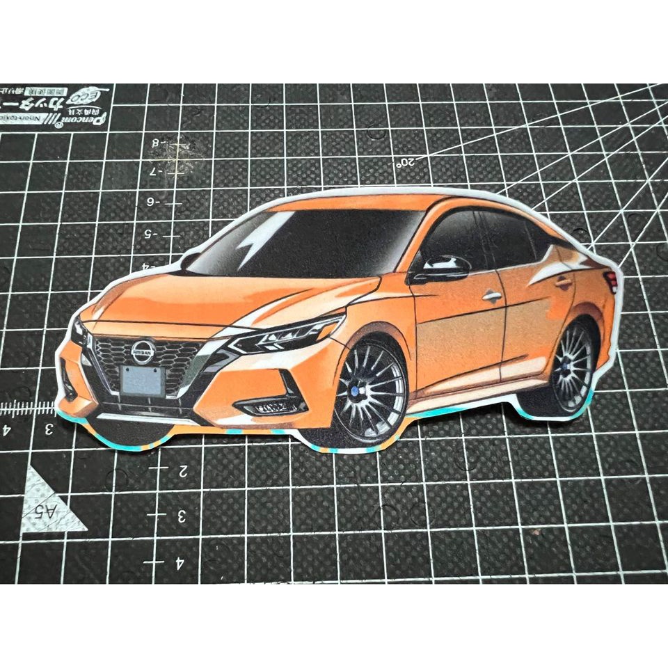 Nissan all new Sentra 仙草防水貼紙5.5cm x12.5cm 高雄面交