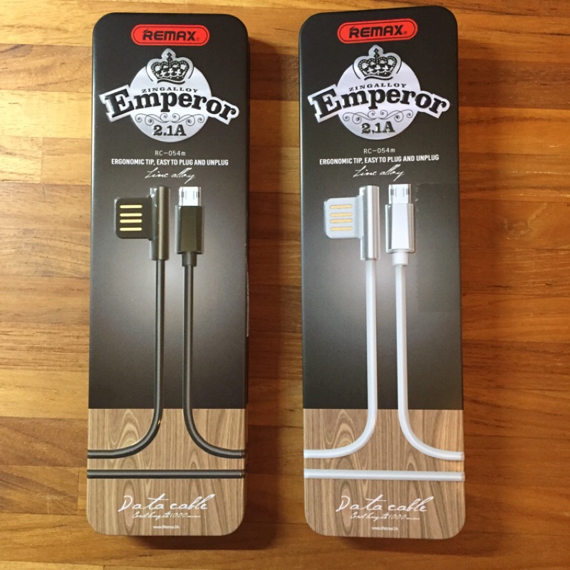 Remax Emperor 鐵盒精裝 Micro USB 數據顯 傳輸線 銀白/純黑