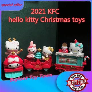 2021 KFC Hello Kitty 凱蒂貓聖誕火車玩具，三麗鷗 Sanrio聯名，KFC凱蒂貓儲物桶，火車玩具