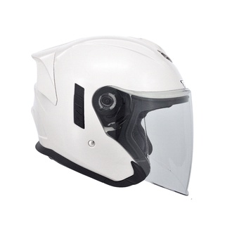M2R FR-2 安全帽 FR2 特仕版 素色 珍珠白 全可拆 內藏墨鏡 半罩《淘帽屋》