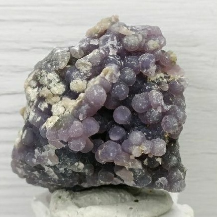 印尼細閃透體紫色葡萄瑪瑙 原石 原礦 44g