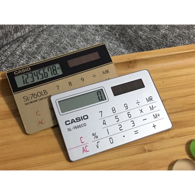 CASIO 口袋型超薄名片計算機-金色