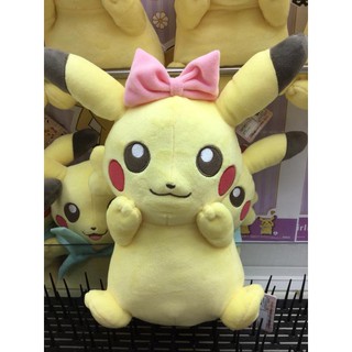 [代理貨 娃娃機景品] 神奇寶貝 精靈寶可夢Girlish 皮卡丘 蝴蝶結 大絨毛娃娃 玩偶