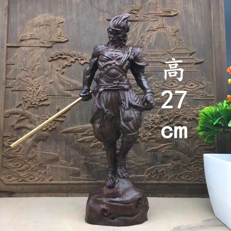 越南沉香木雕人物擺件齊天大聖神像孫悟空家居裝飾男把玩鬥戰勝佛