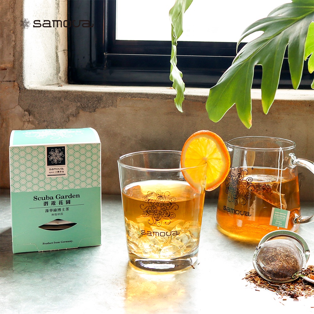 【samova 】藻華綠博士茶/無咖啡因/ 潛遊花園 ( Space立體茶包10入 )