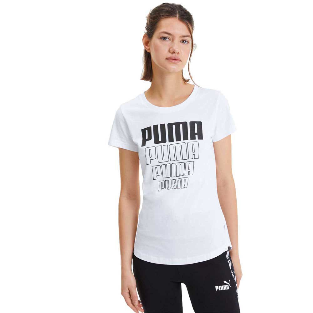 Puma Rebel 疊字燙印短TEE 女 白【 Watch On-line Store】