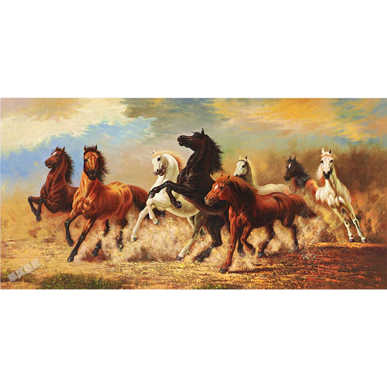 日本最大の 開運 水彩画 馬 絵画 タペストリ Multipasajes Travel