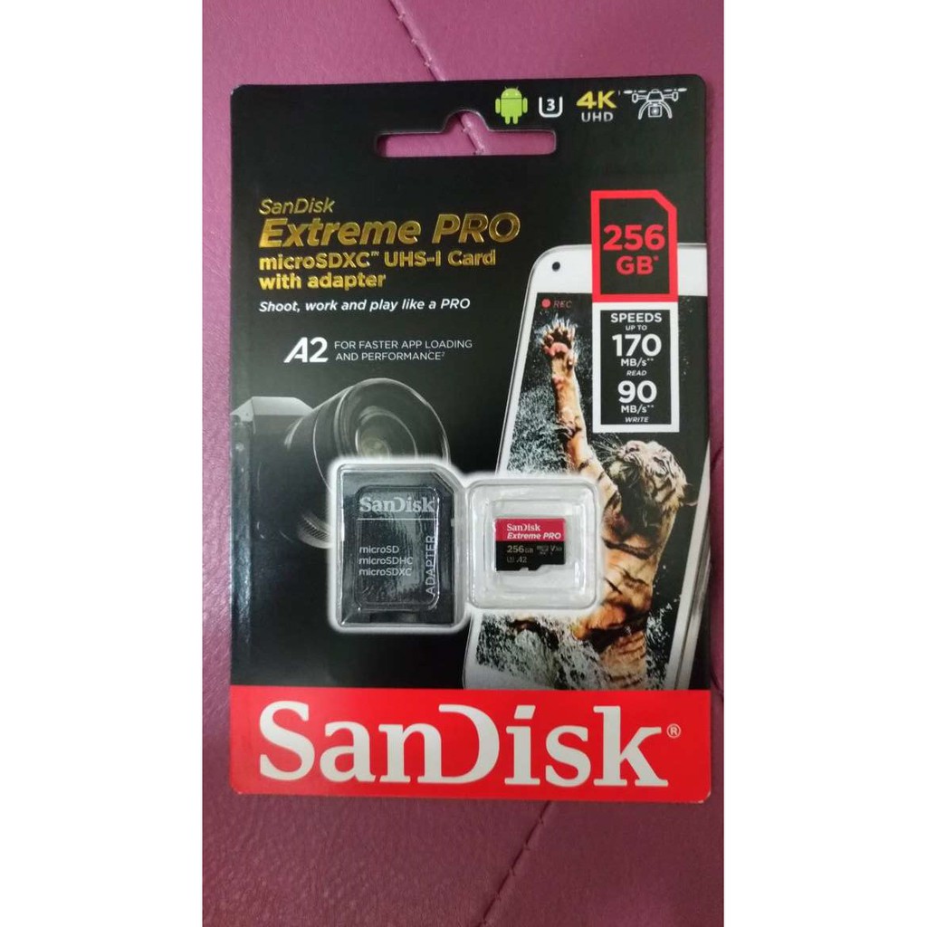 SanDisk Extreme Pro 256G Micro SDXC UHS-I U3 V30 A2 (全新未拆)