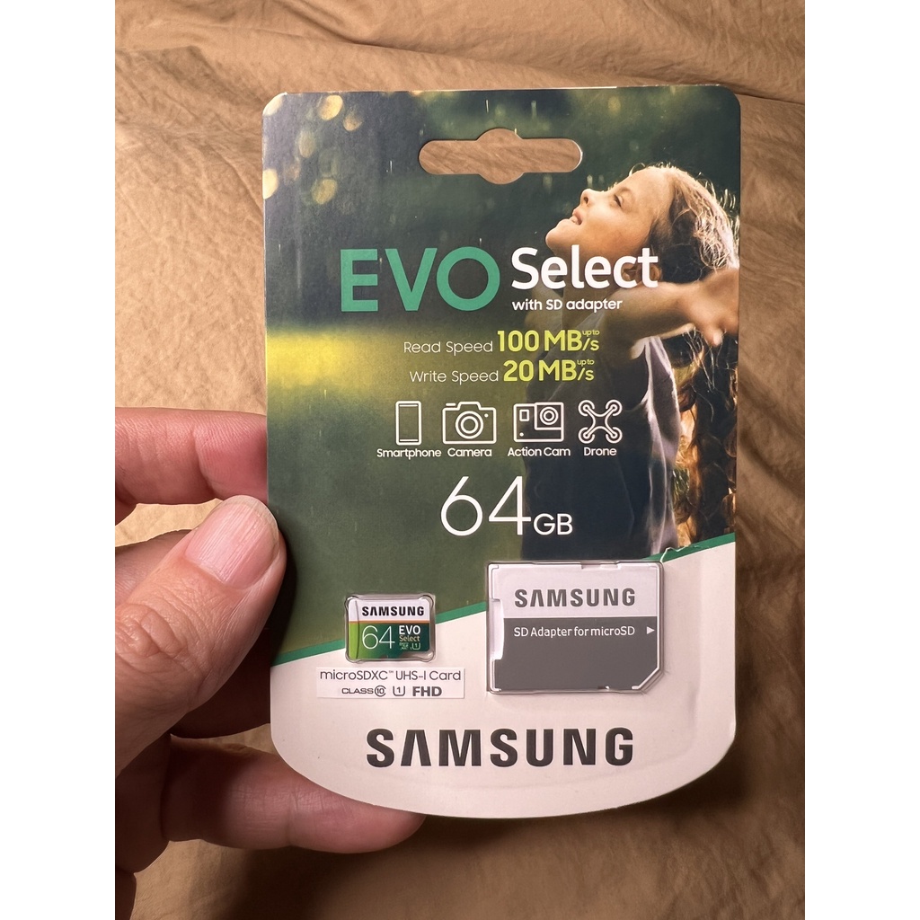 全新 SAMSUNG EVO SELECT 三星 100MB/s 64GB 64G UHS micro SD -B2