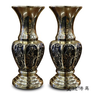 寶蓮佛具 銅製八仙花瓶四種尺寸花瓶花干銅花瓶 蝦皮購物