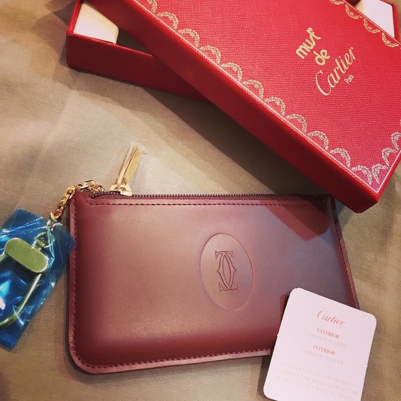 Must de Cartier Key Ring With Coin Purse 全新卡地亞鑰匙零錢包  法國製