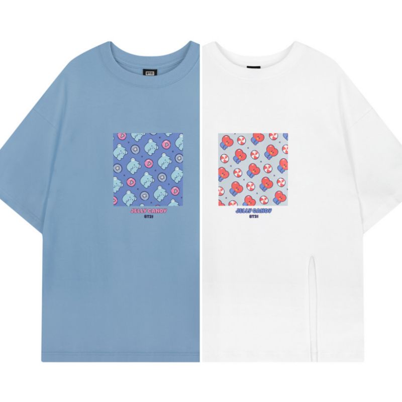 BT21 BTS Jelly candy系列 Linefriend 落肩 短T 上衣 T恤 Koya TATA