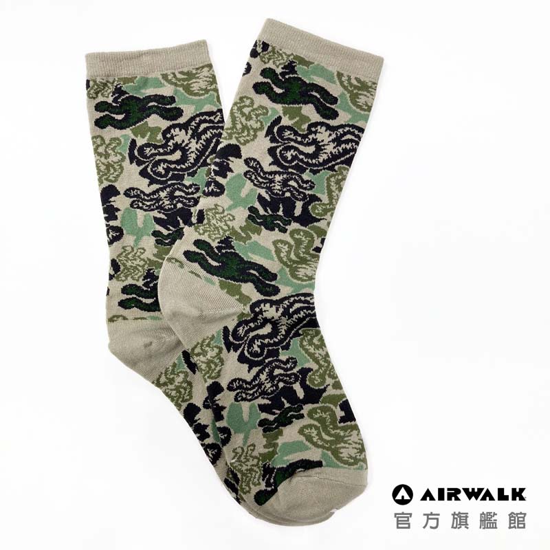 AIRWALK 都會生活 運動襪 台灣製造 AW51512 迷彩 圖騰 潮襪 滑板 學生襪